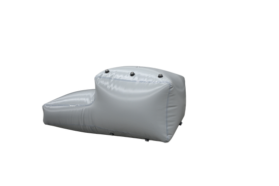 Gray Tige 59 Custom Portside Surf Sac with black valves; fittings not included.