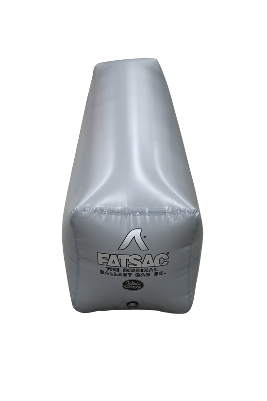 Gray Center Gravity Games Sac (W842) 88x19x19 inflatable bag with fittings.