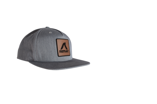 Gray FatSac Snap Back (W966-GRAY) with leather patch.