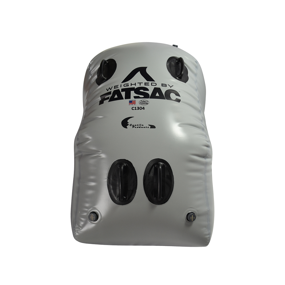 Yamaha Swim-Deck Sac: Gray, black handles, PVC cleats, logo - perfect for 25 & 22 models.