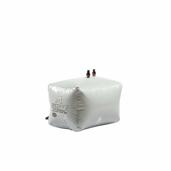 Universal Tige PNP FatSac kit O5007, grey with black valves, isolated.