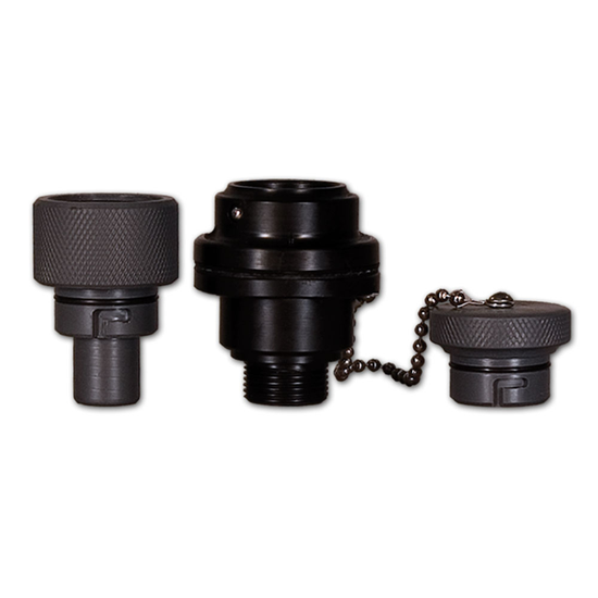 Three FatSac W744 check valves, black/gray with visible O-rings.