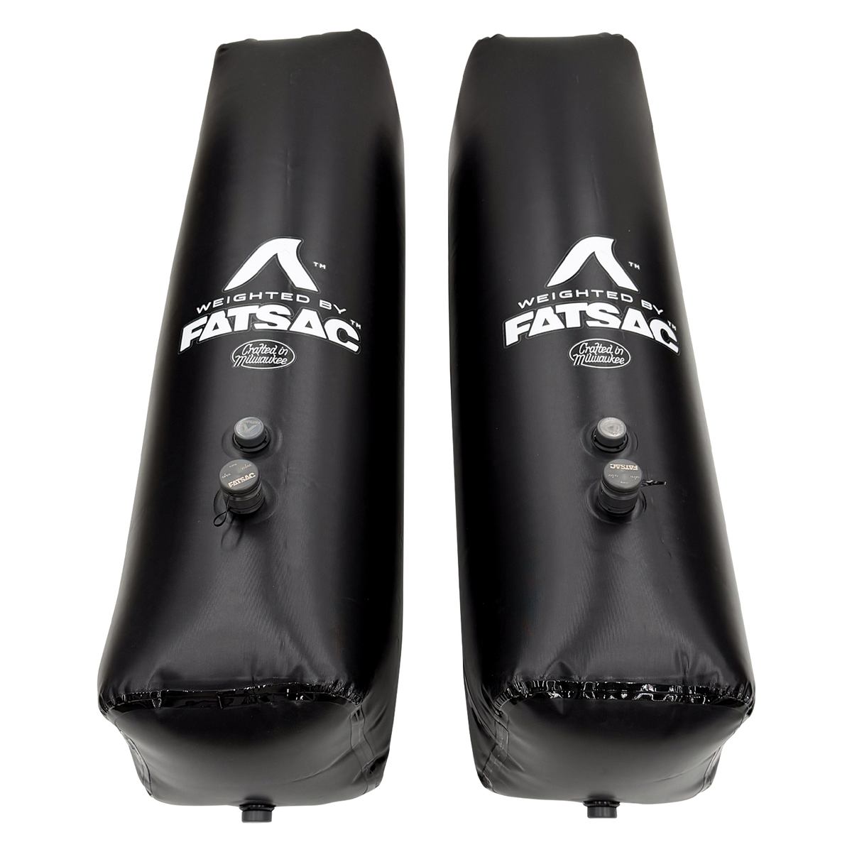 Two black Side Sacs ballast bags 520 lbs. for wakesurfing adventures.