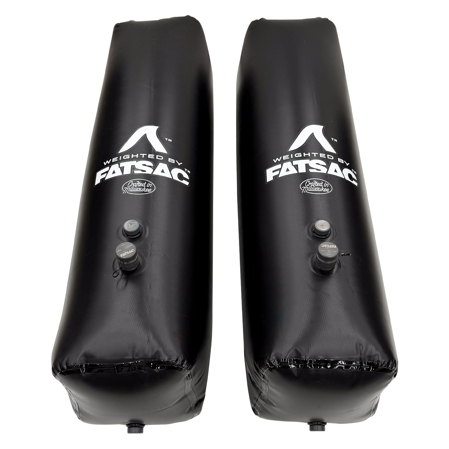 Two black Side Sacs ballast bags 520 lbs. for wakesurfing adventures.