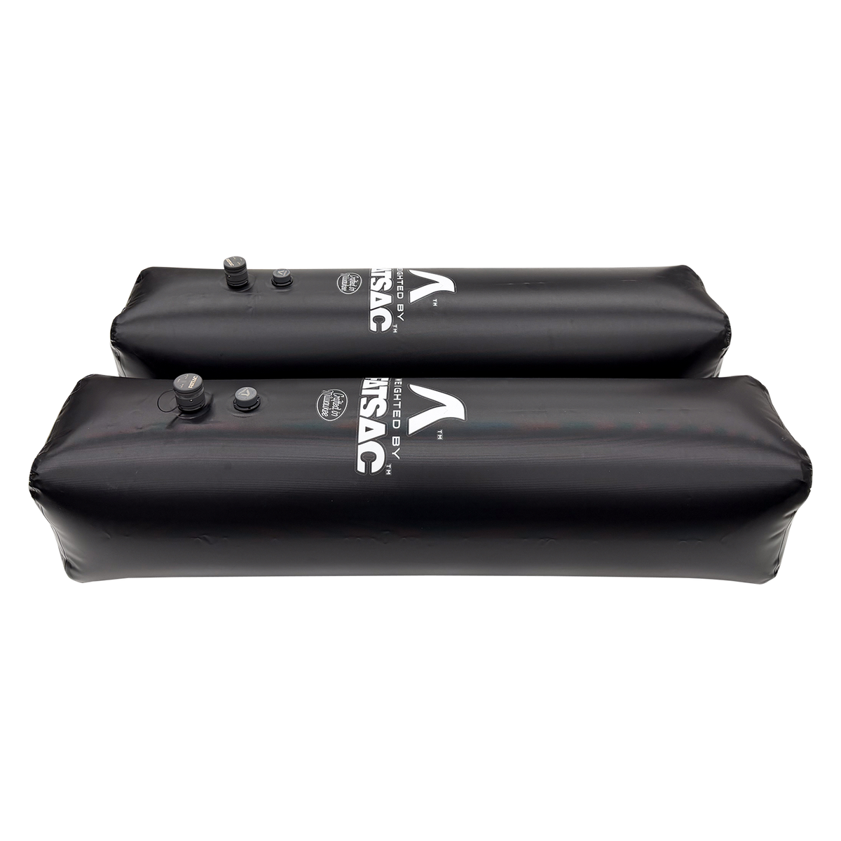 A set of black Side Sacs (W703) with valves, 520 lbs. total.