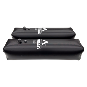 A set of black Side Sacs (W703) with valves, 520 lbs. total.