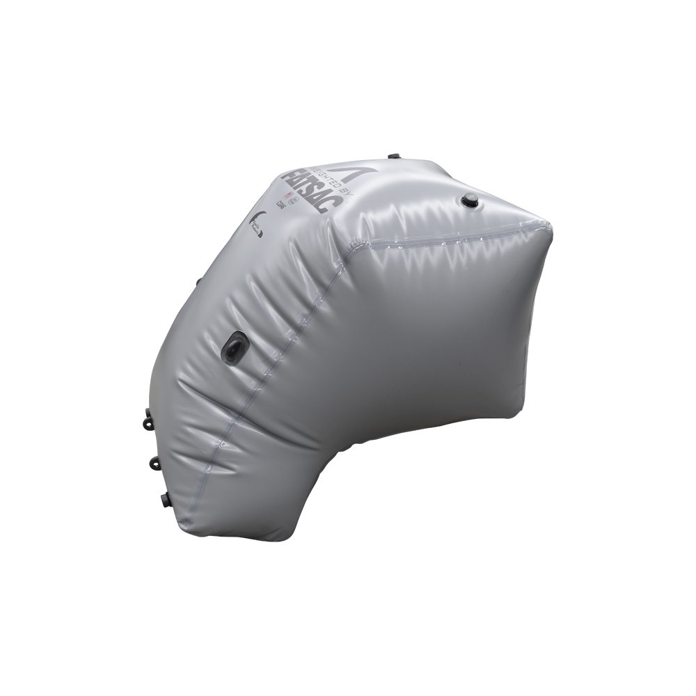 Gray triangular inflatable buoy with air valves for YAMAHA JET BOATS 21 MODEL (C1046).