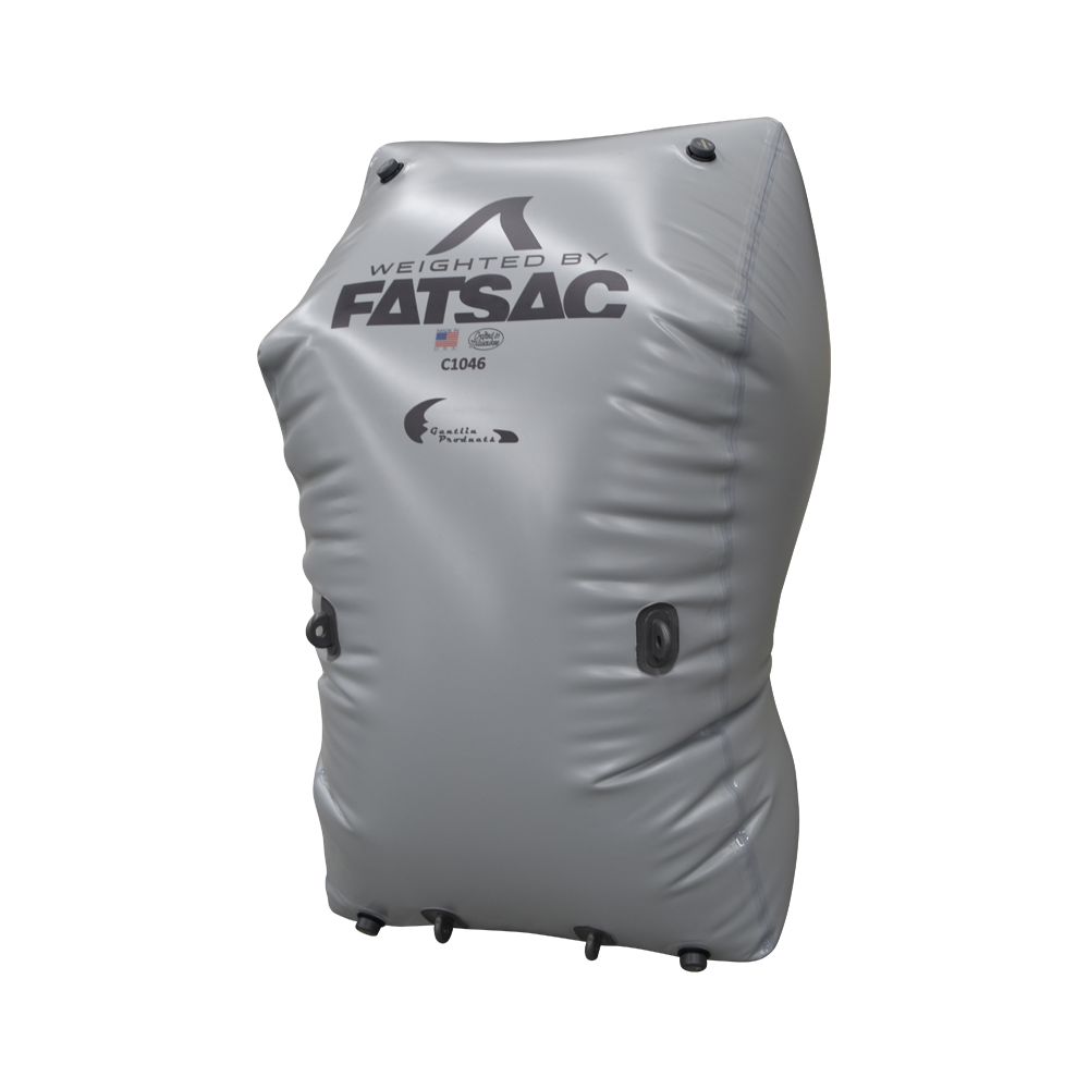 Gray YAMAHA JET BOATS 21 MODEL ballast bag with black text and multiple valves.