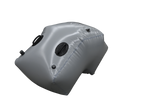 Gray water reservoir with black valves, perfect for the Chaparral Vortex Rear Seat Deck Sac.