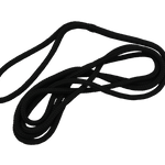 Fatsac heavy-duty black dock line with loop on white background.
