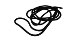 Fatsac heavy duty dock line coiled on white background.