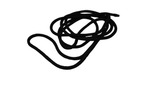 Fatsac heavy duty dock line coiled on white background.