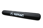 Cylindrical black Fatsac party bumper with white logo.
