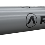 Gray inflatable Fatsac boat bumper with logo on the side.