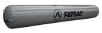Gray inflatable Fatsac boat bumper with logo on the side.