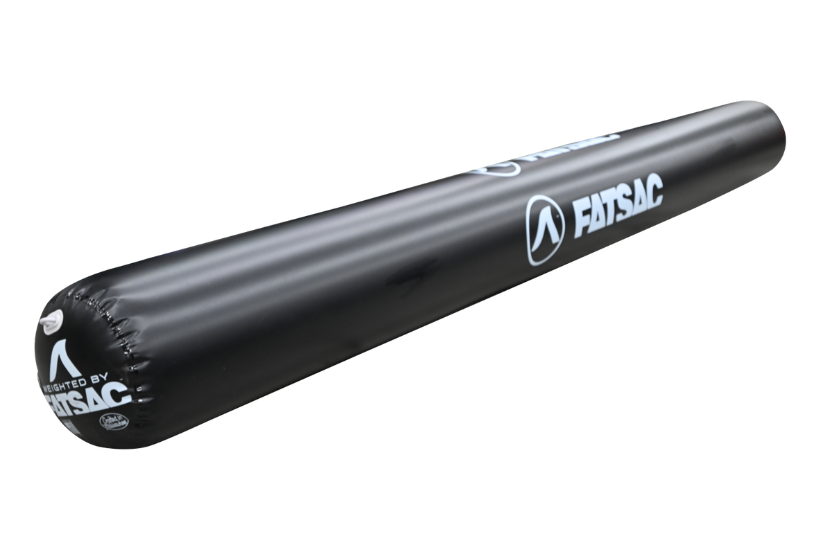 Inflatable black boat bumper by Fatsac.