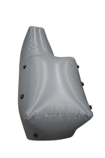 Gray inflatable couch; Tige 59 Custom Portside Surf Sac, fittings not included.