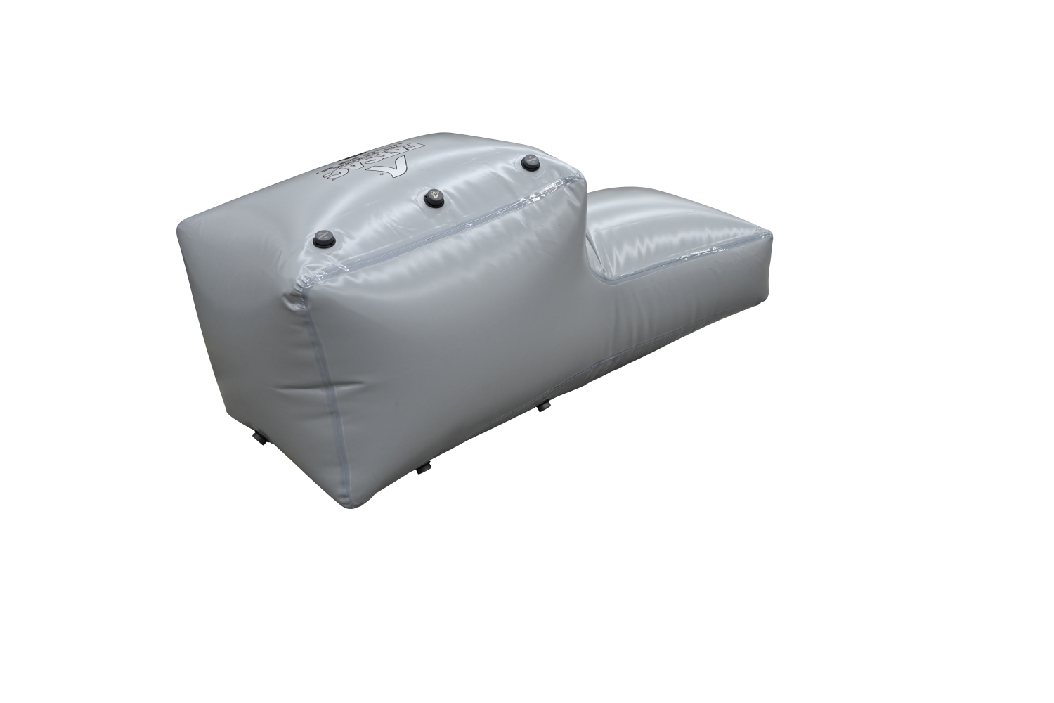 Gray chamber with black valves on Tige 59 Custom Starboard Surf Sac (800 lbs).