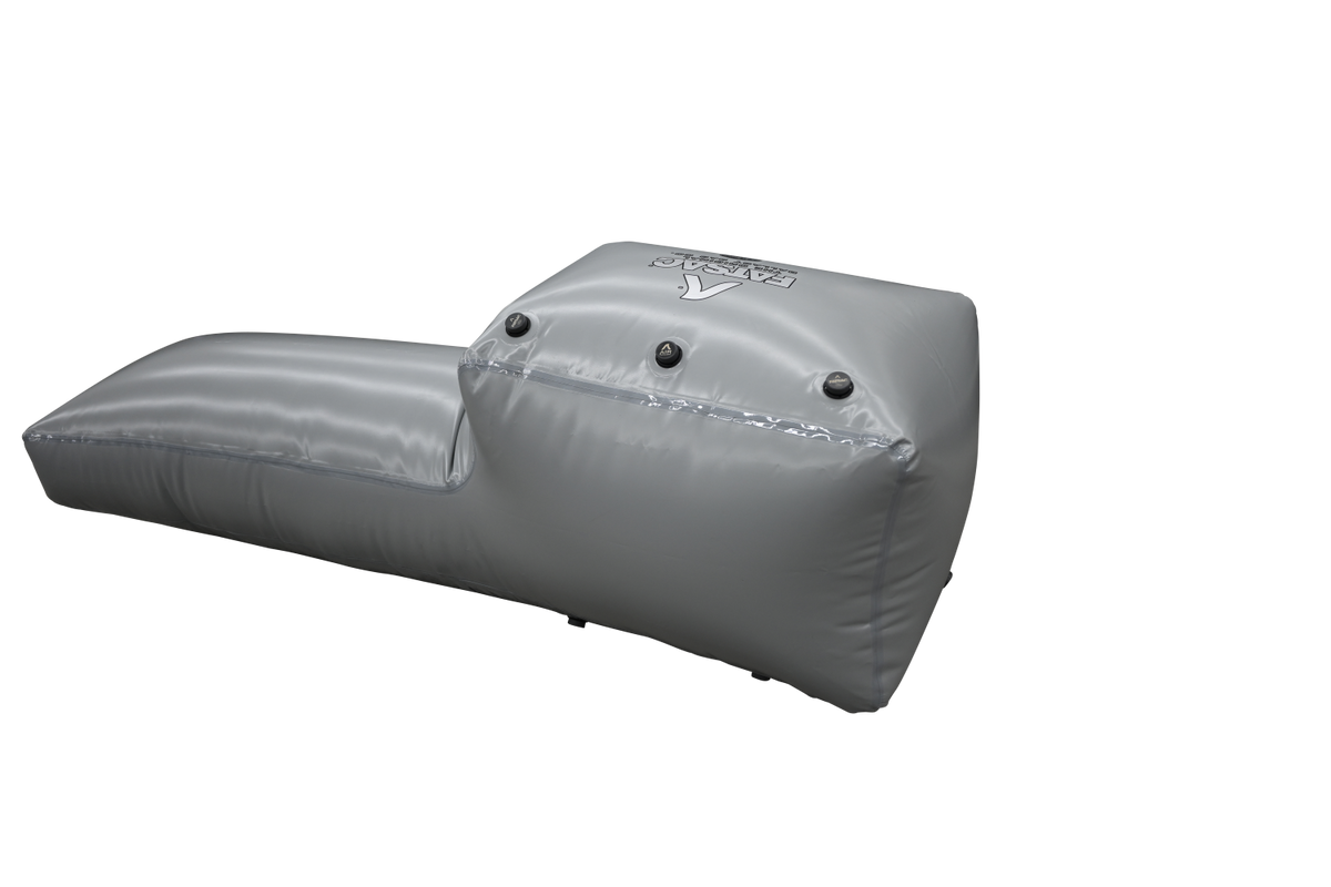 Gray Tige 84 Custom Portside Surf Sac with rounded sections, black nozzles on top.