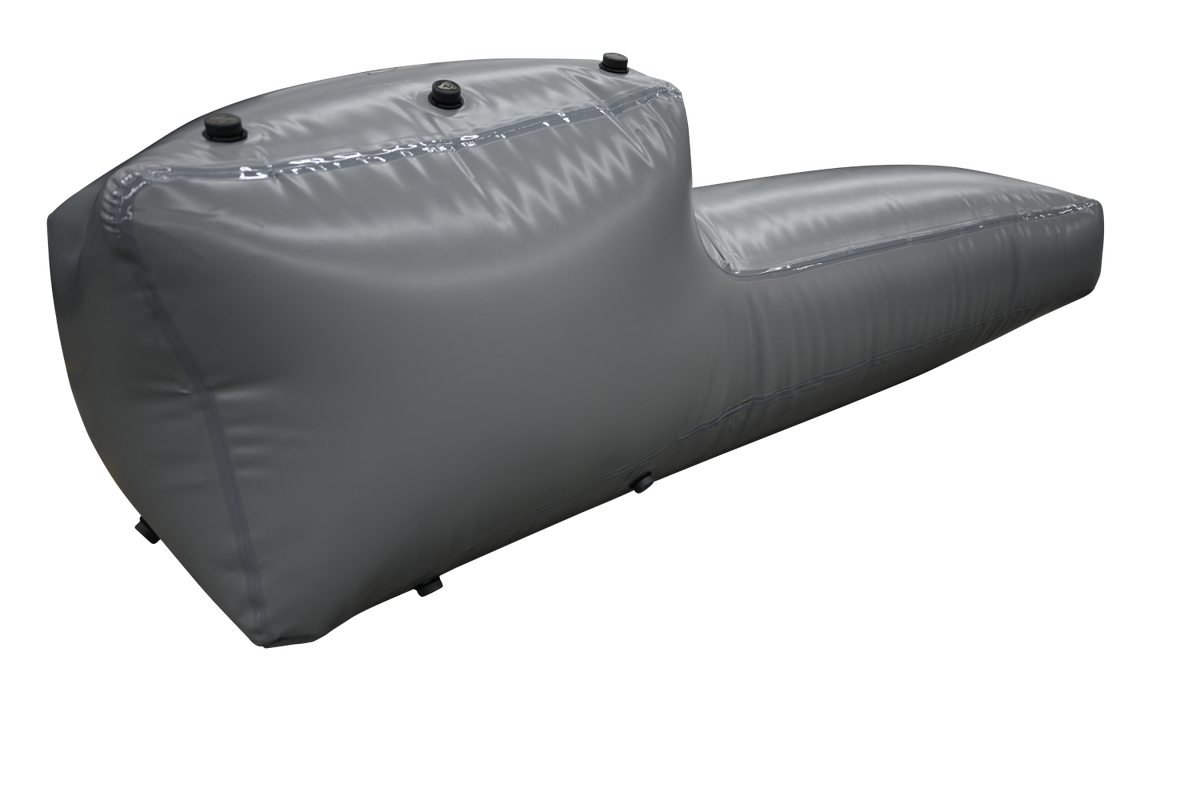 Gray Tige 84 Custom Starboard Surf Sac 1000 lbs., isolated against black.