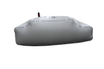 Grey inflatable air bag with valve, ideal for Malibu Boats. (MALIBU REAR 2025 25LSV PNP KIT).