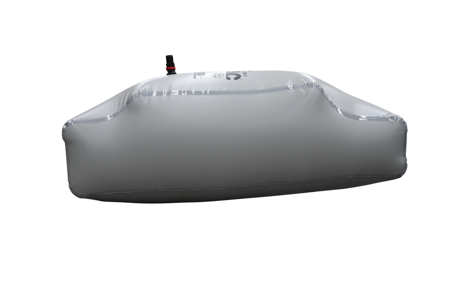 Grey inflatable air bag with valve, ideal for Malibu Boats. (MALIBU REAR 2025 25LSV PNP KIT).