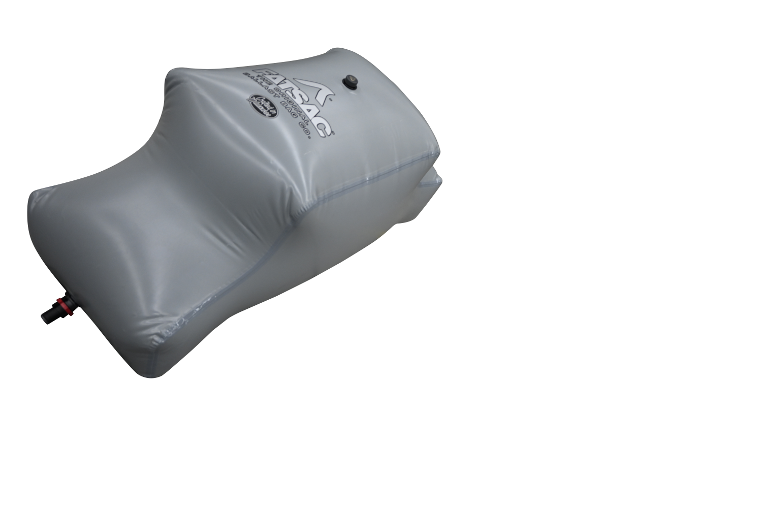 Gray MALIBU PNP REAR SACS 750 lbs with nozzle, isolated in darkness.