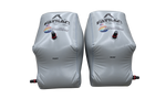 Two grey inflatable Malibu M242 Sac Kits with valves, ideal for ballast.