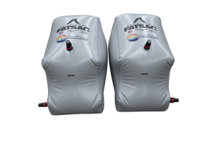 Two grey inflatable Malibu M242 Sac Kits with valves, ideal for ballast.