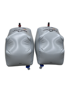Gray Malibu ballast bags with black caps and logo.