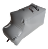AXIS PNP gray rear ballast bag, 900 lbs, with quick connect fittings and logo.