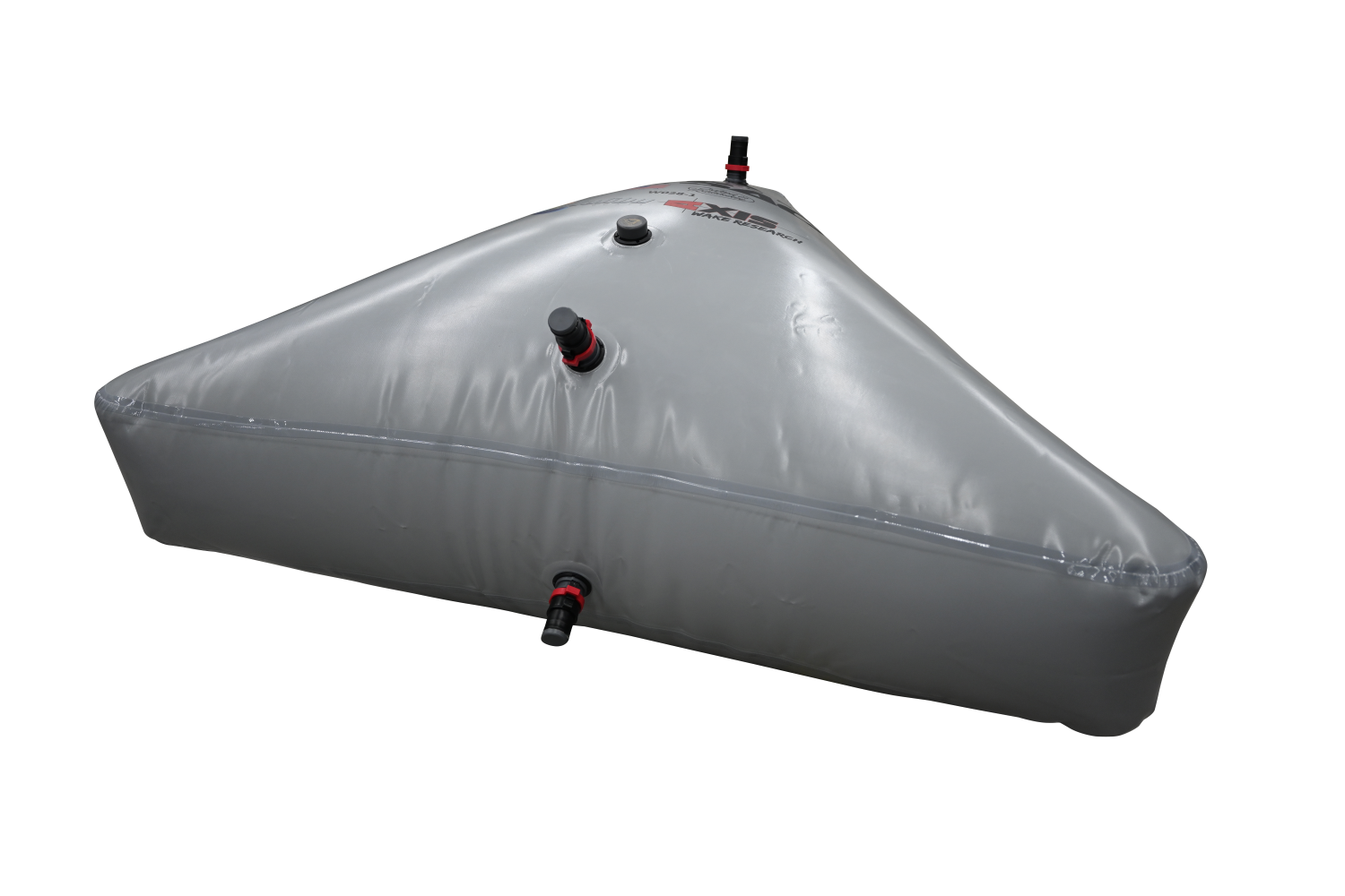 Gray triangular AXIS WAKE PNP BOW SAC with multiple valves and an air release plug.