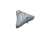 Gray triangular inflatable buoy with AXIS WAKE PNP BOW SAC logo and air release plug.