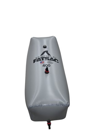 Gray inflatable AXIS WAKE PNP Sac with valve, quick connect fittings, 400 lbs.