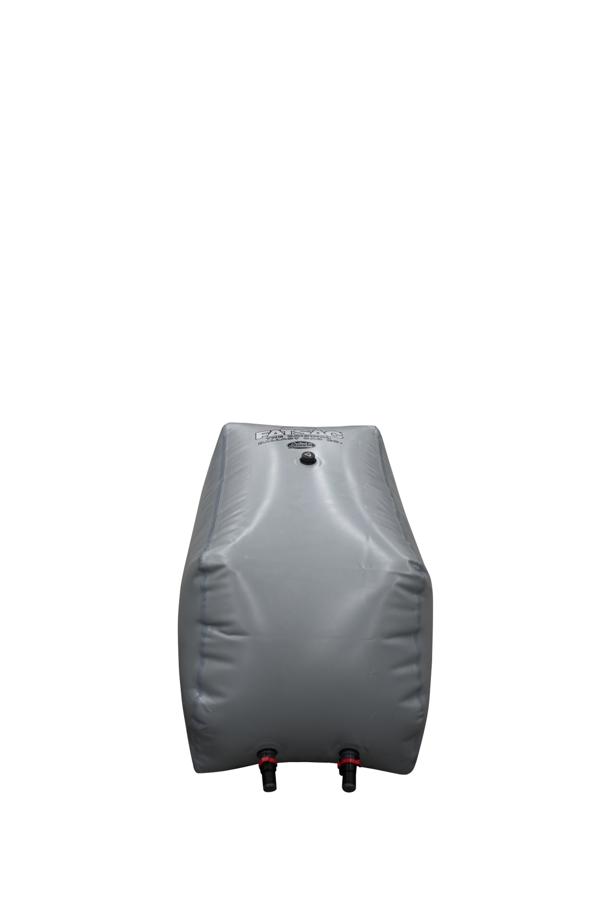 MALIBU PNP Rear Sac, 550lbs, gray rectangle with QC fittings and bottom valves.