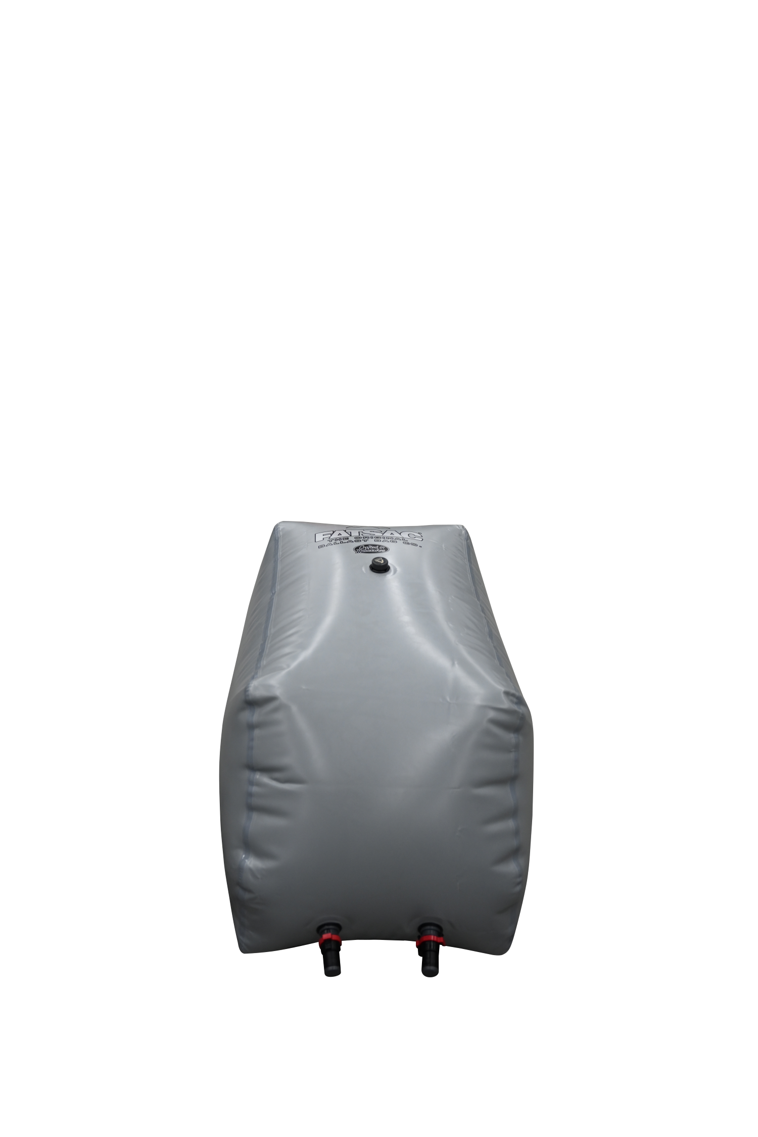 MALIBU PNP Rear Sac, 550lbs, gray rectangle with QC fittings and bottom valves.
