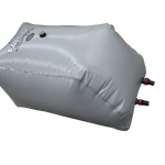Gray inflatable MALIBU PNP REAR SAC with fittings and two black nozzles.