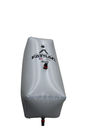 Gray AXIS WAKE PNP Rear Sac, 400 lbs with 1-1/8 QC fittings and bold black text on top.