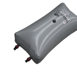 Gray Malibu inflatable bag, 250 lbs, 2 black nozzles, and 1-1/8 QC sleek fittings.