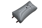 Gray Malibu inflatable bag, 250 lbs, 2 black nozzles, and 1-1/8 QC sleek fittings.