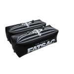 Two black V-drive FatSac ballast bags, ideal for wakesurfing.