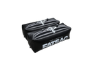 Two black V-drive FatSac ballast bags, ideal for wakesurfing.