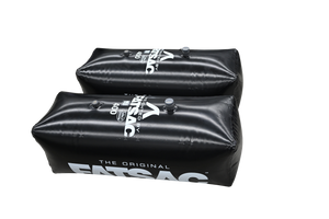 Two black rectangular W701 V-drive Fat Sacs, 400 lbs each.