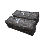 Two V-drive CAMO Fat Sacs for boats, ideal for wakesurfing adventures.