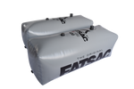 Two V-drive Fat Sacs (400 lbs, gray) with logos, perfect for wakesurfing.