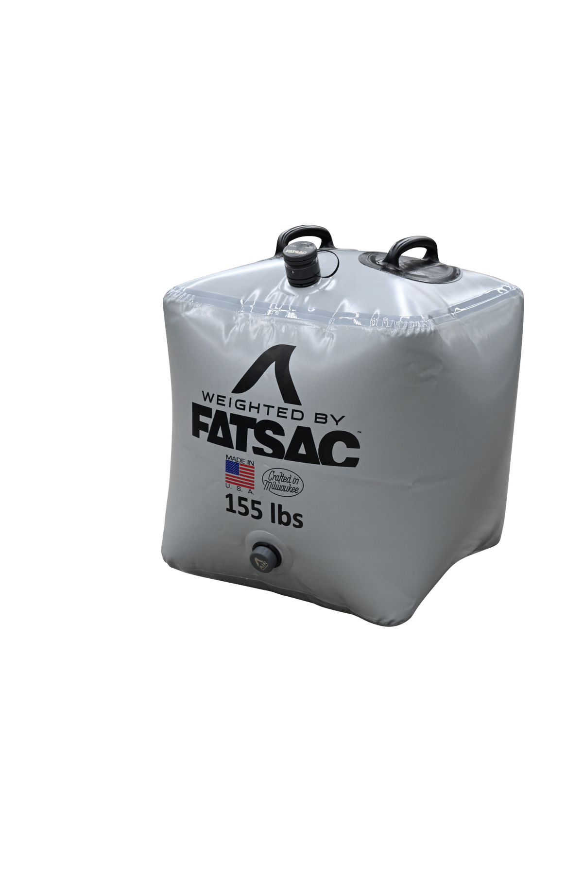Gray Fat Brick 155 lbs. (W702), USA flag design.