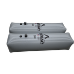 A set of gray Side Sacs (W703) with valves, 520 lbs. total.