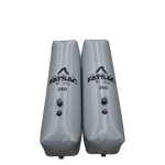 Two gray Side Sacs ballast bags 520 lbs. for wakesurfing adventures.