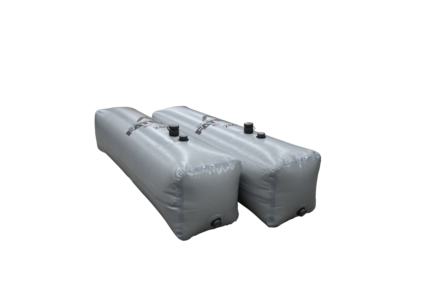 Gray Side Sacs (520 lbs.) with black valves.
