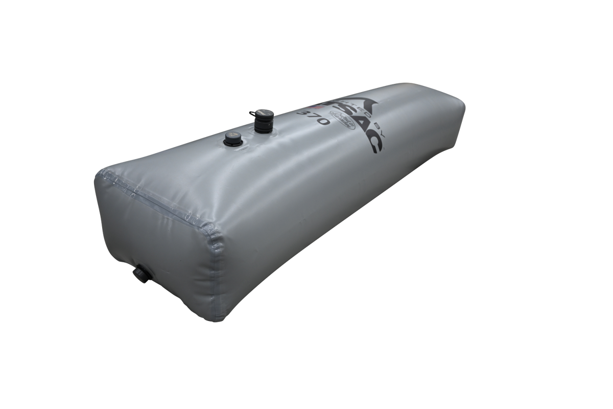 Tube Sac 370 lbs. gray inflatable with valves.